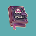PURPLE SPELLS BOOK PIN