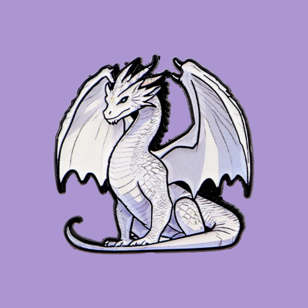 WHITE DRAGON PIN