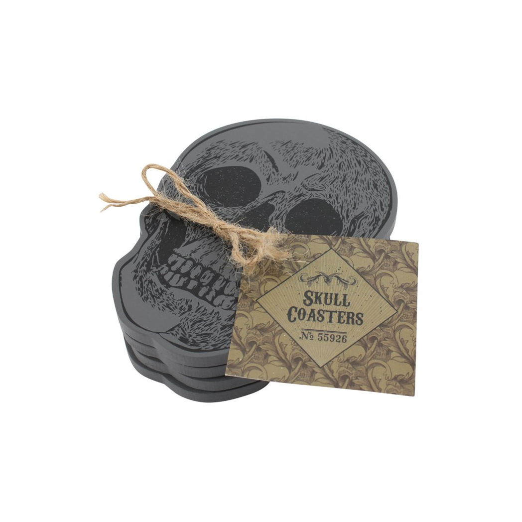 SET OF 4 SKULL COASTERS