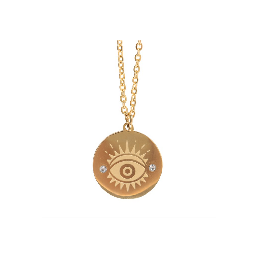 ALL SEEING EYE NECKLACE + TRINKET DISH GIFT SET