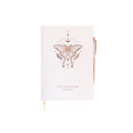 LUNA MOTH REFLECTION JOURNAL + CLEAR QUARTZ PEN