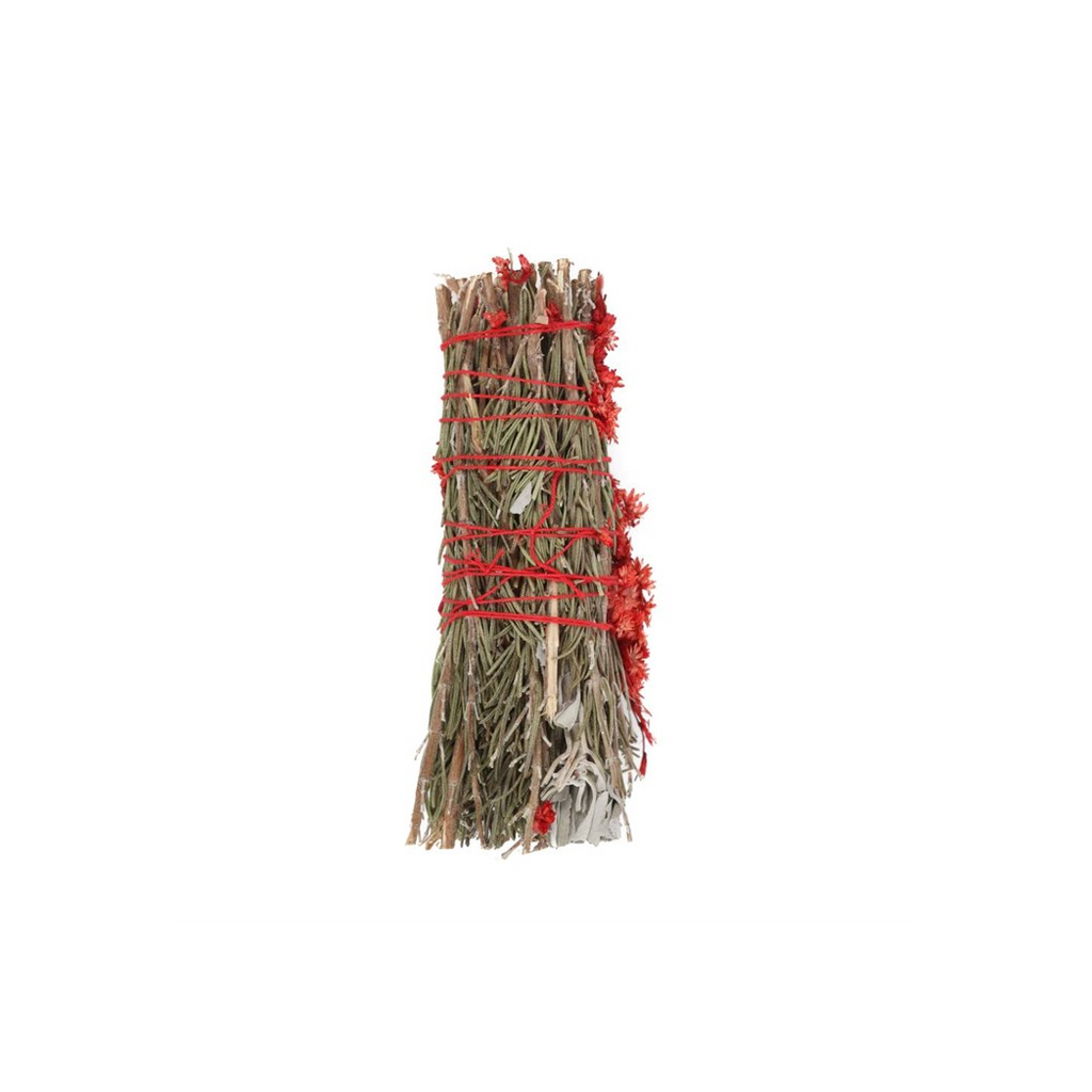 ROSEMARY + WHITE SAGE + RED JASPER RITUAL BUNDLE
