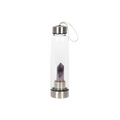 AMETHYST CRYSTAL INFUSED GLASS WATER BOTTLE