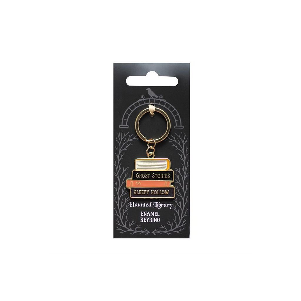 HAUNTED LIBRARY ENAMEL KEYRING