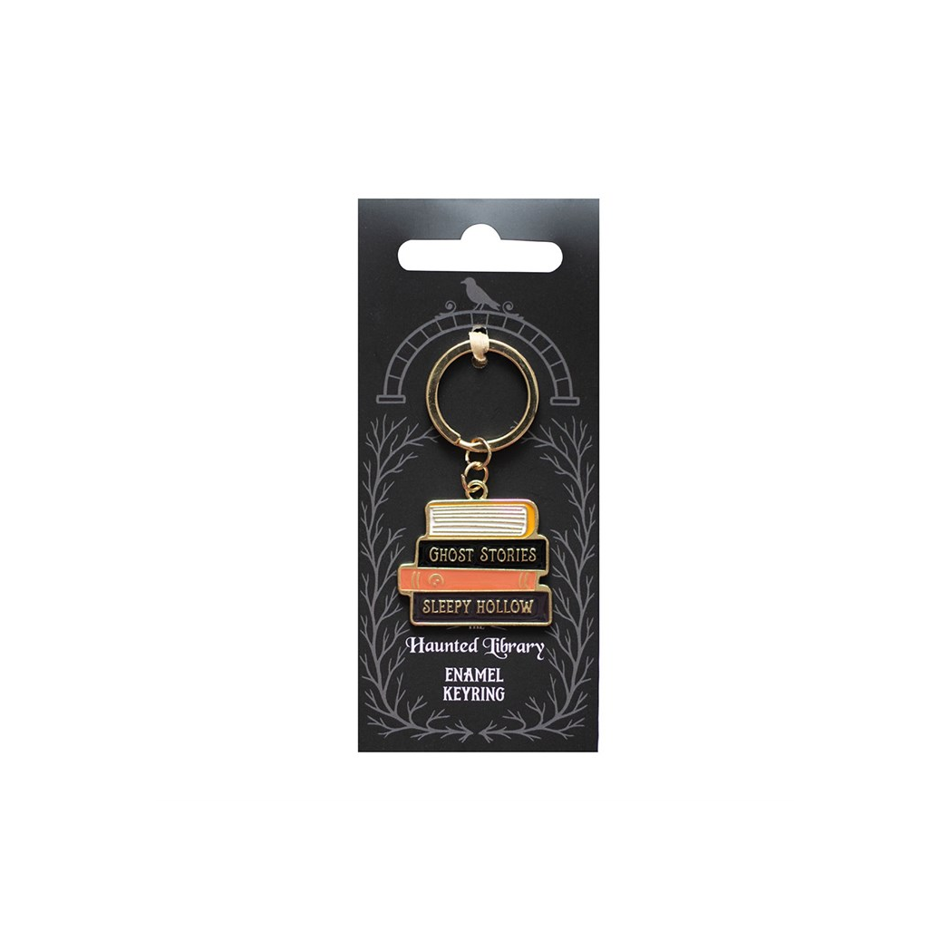 HAUNTED LIBRARY ENAMEL KEYRING