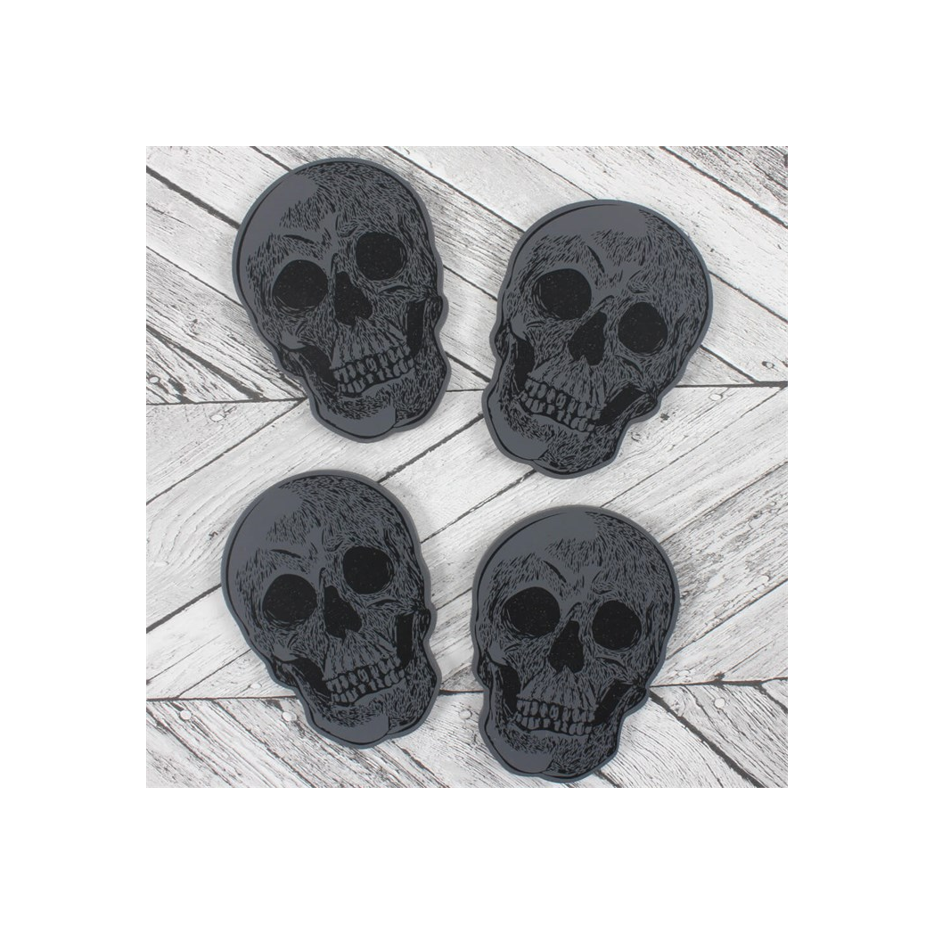 SET OF 4 SKULL COASTERS