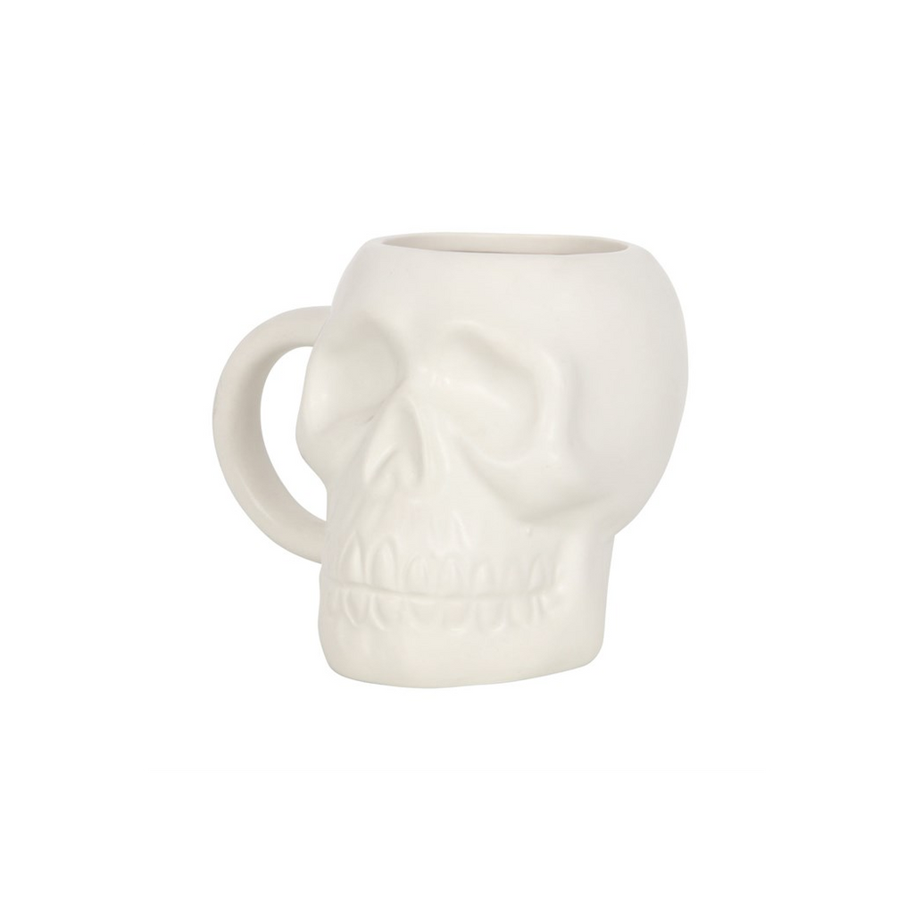 WHITE SKULL MUG