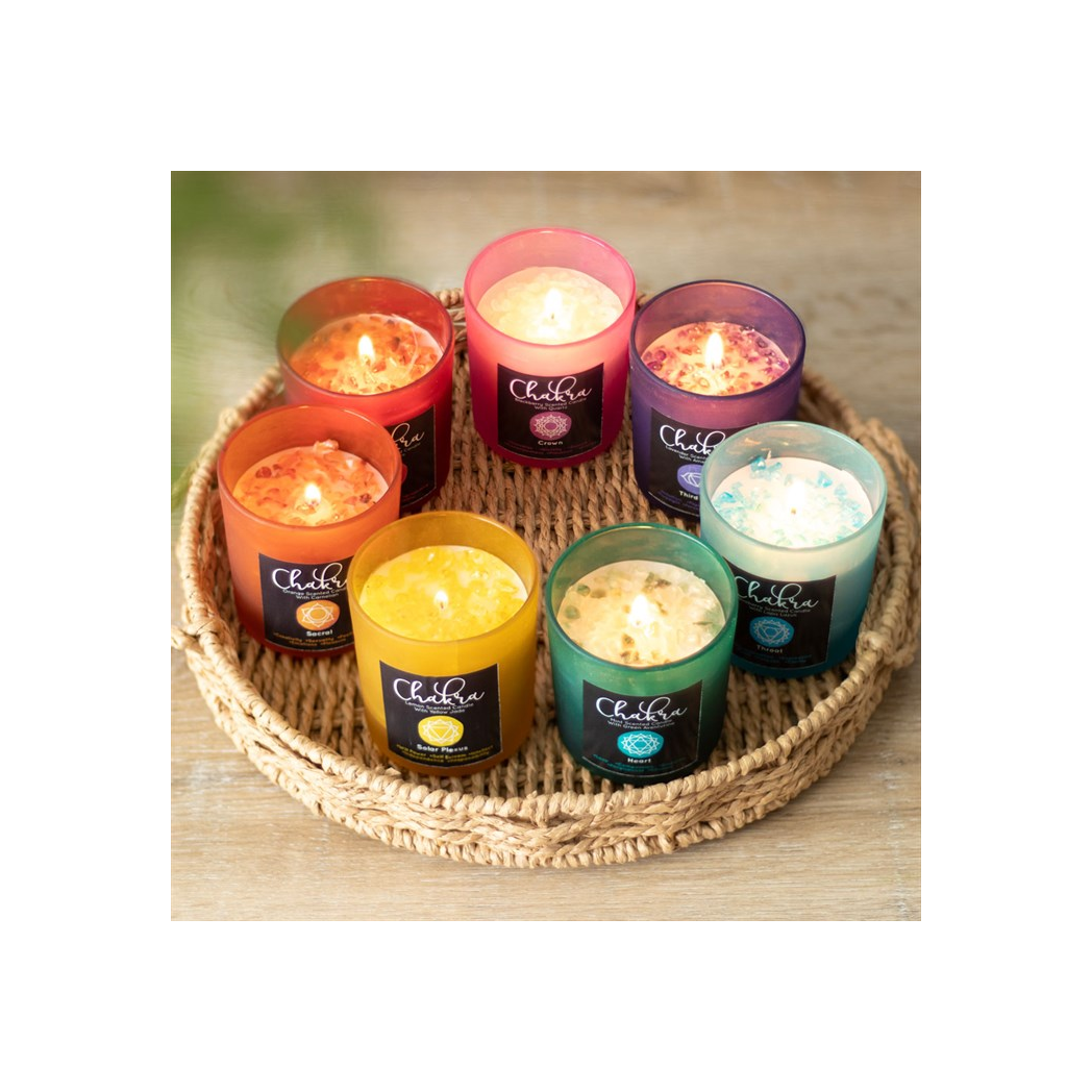 ROOT CHAKRA CRYSTAL CANDLE