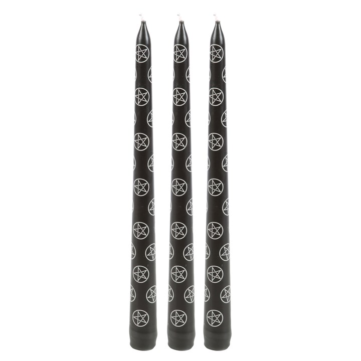 BLACK MAGIC PENTAGRAM TAPER CANDLES