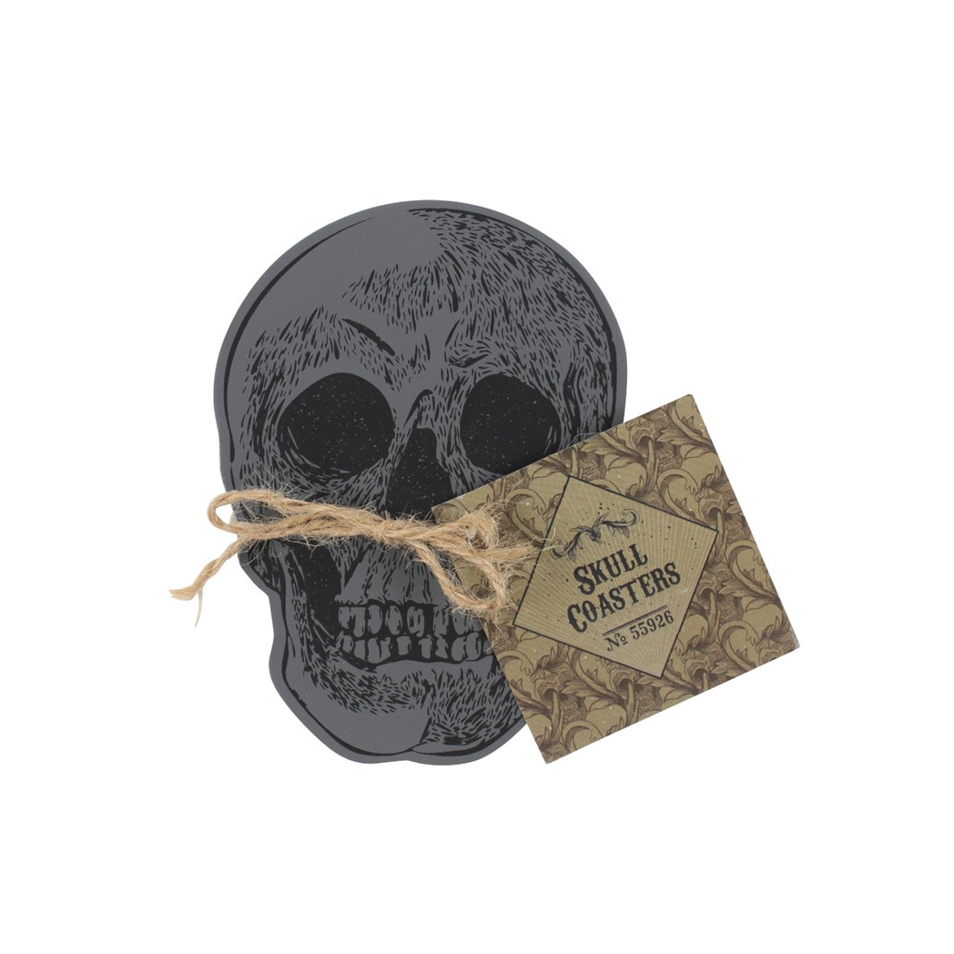 SET OF 4 SKULL COASTERS