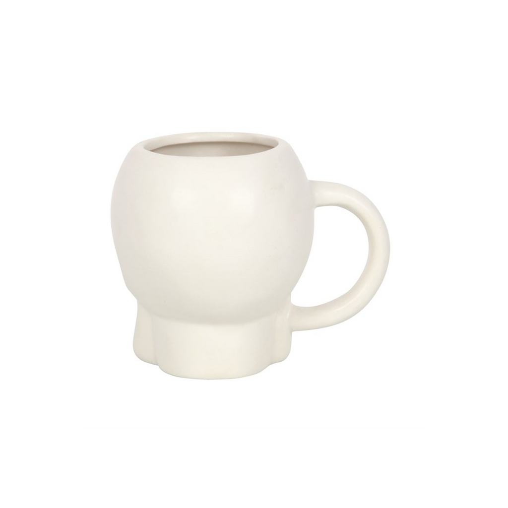 WHITE SKULL MUG