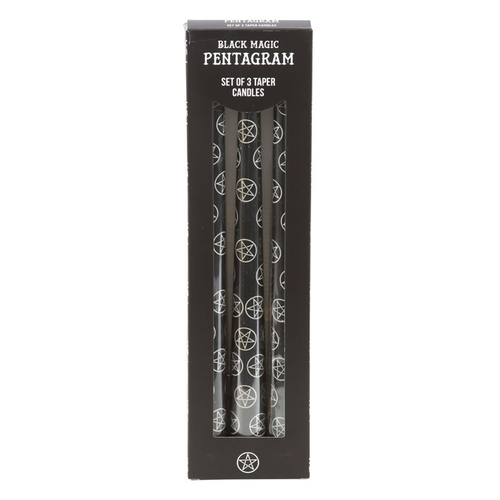 BLACK MAGIC PENTAGRAM TAPER CANDLES