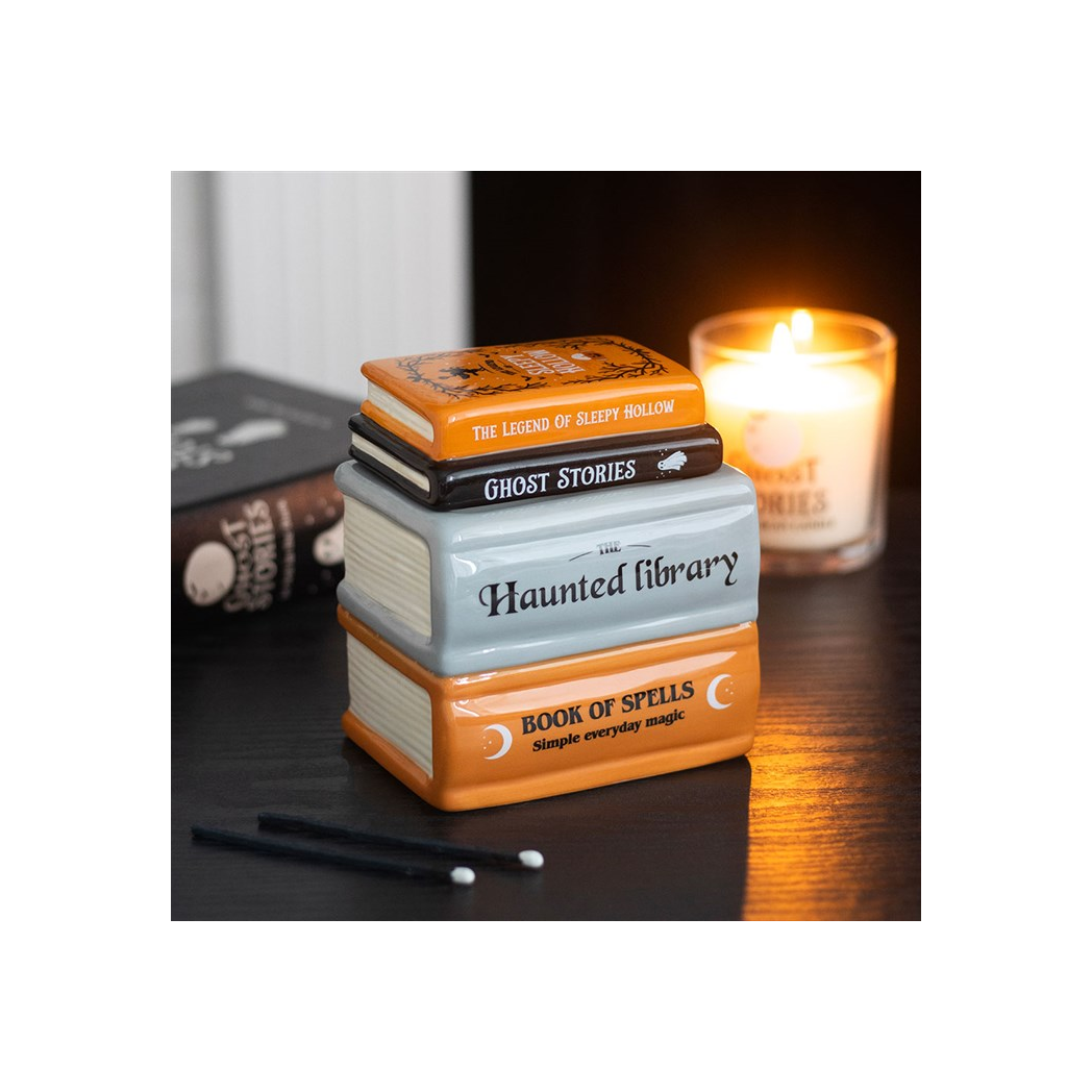 HAUNTED LIBRARY BOOK OIL BURNER