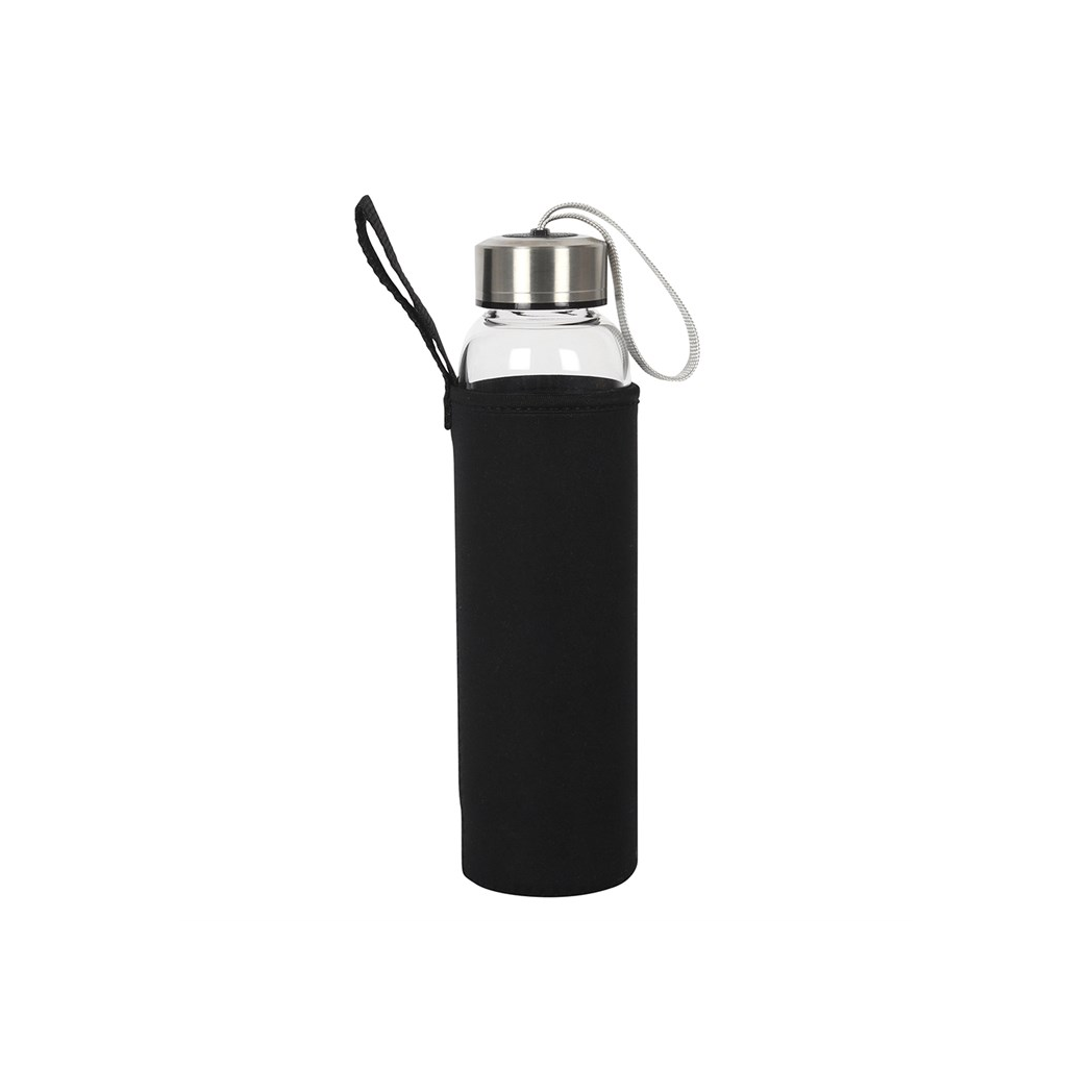AMETHYST CRYSTAL INFUSED GLASS WATER BOTTLE