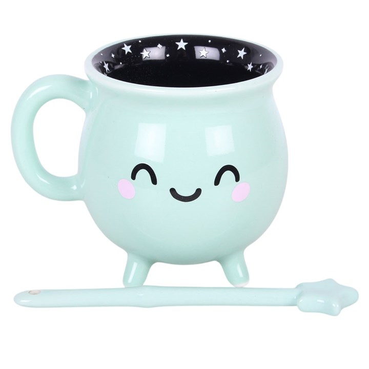 PASTEL CAULDRON MUG + WAND STIRRER
