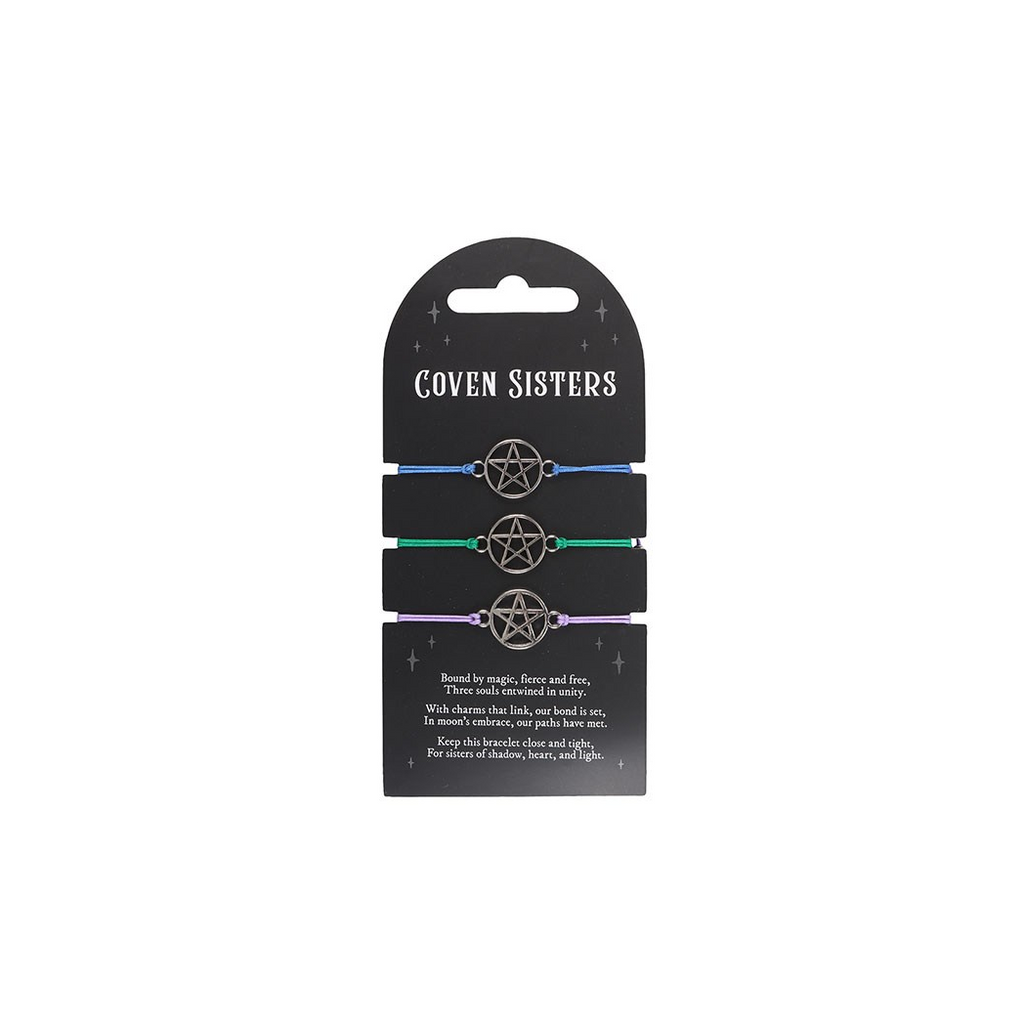 COVEN SISTERS PENTAGRAM BRACELETS SET
