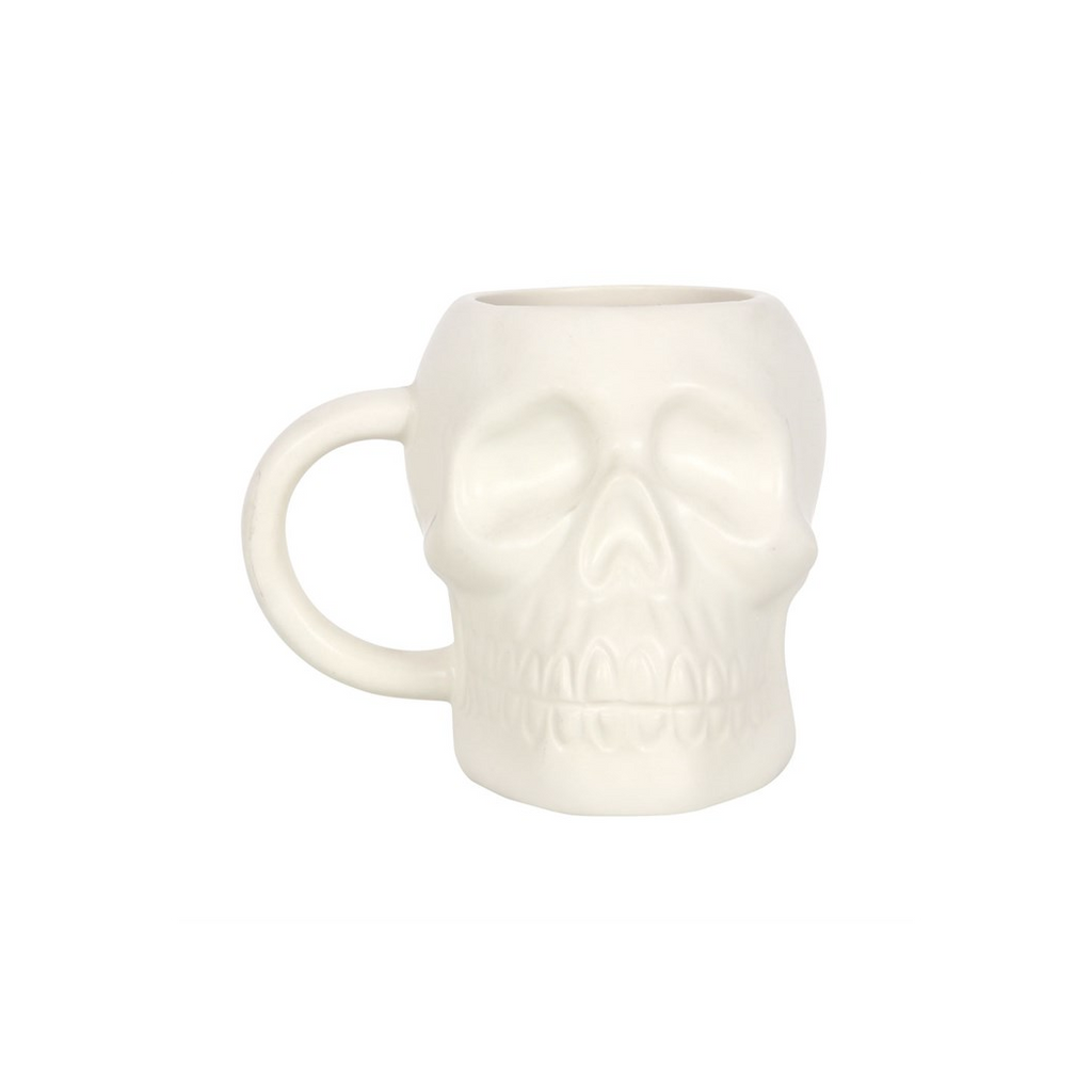 WHITE SKULL MUG