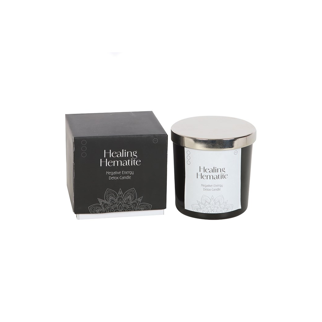 HEMATITE HEALING CRYSTAL CANDLE
