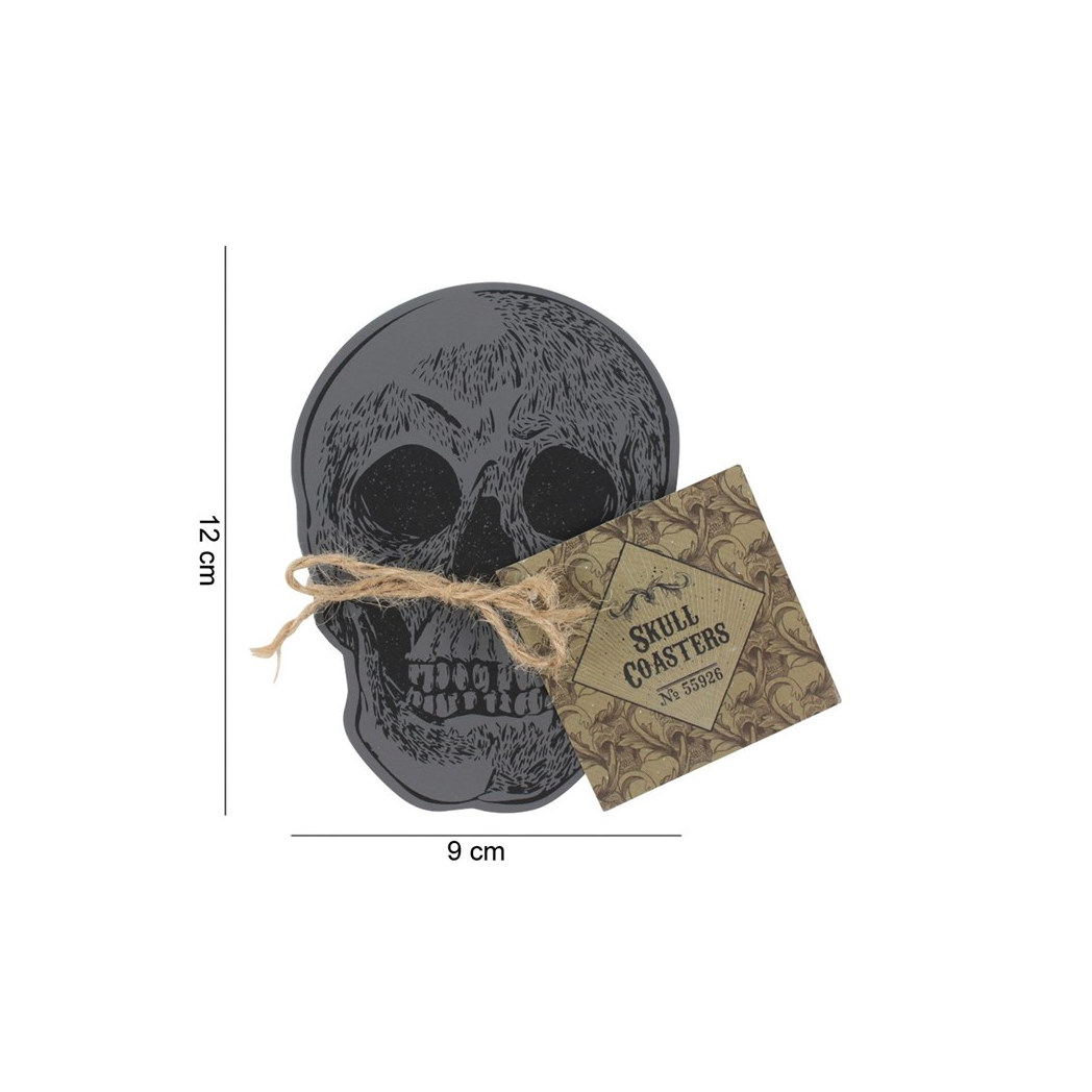 SET OF 4 SKULL COASTERS