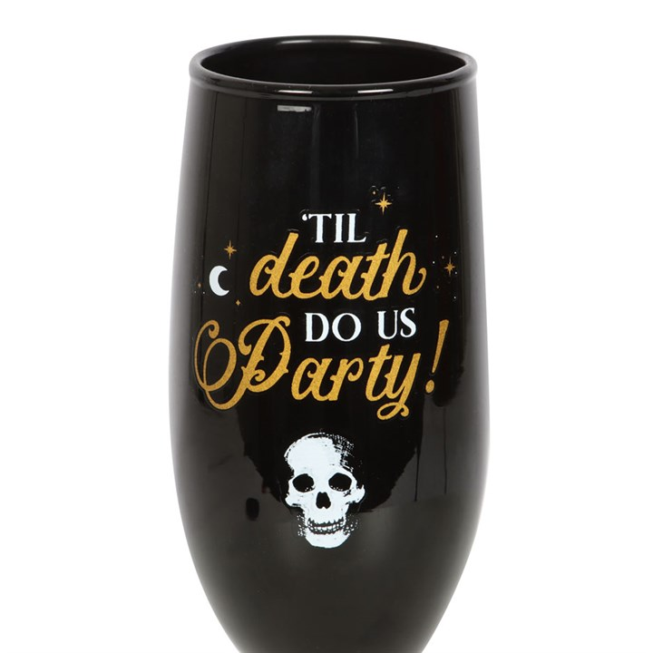 TIL DEATH DO US PARTY CHAMPAGNE FLUTE SET