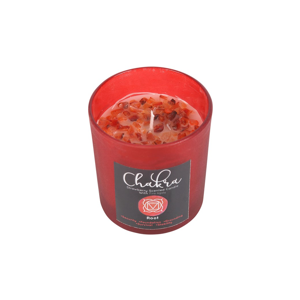 ROOT CHAKRA CRYSTAL CANDLE