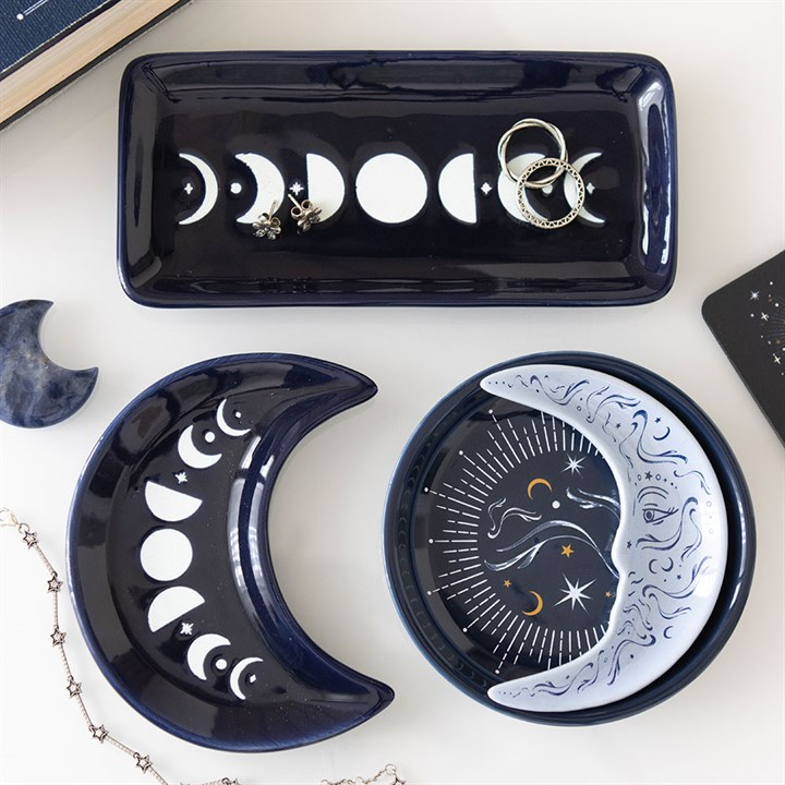 BLUE MOON PHASE TRINKET DISH