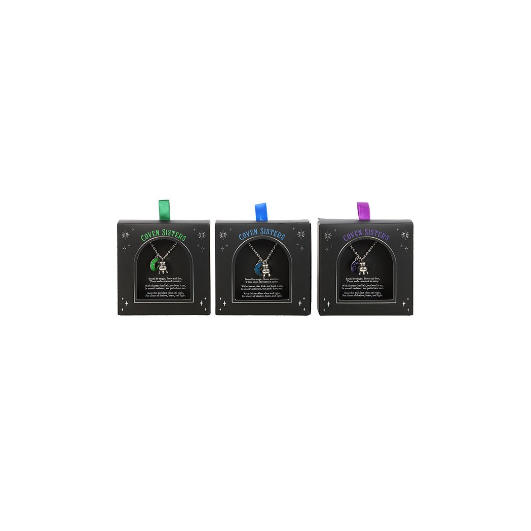 COVEN SISTERS CAULDRON CHARM NECKLACES SET