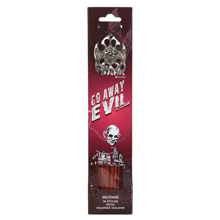 GO AWAY EVIL INCENSE STICKS WITH HOLDER