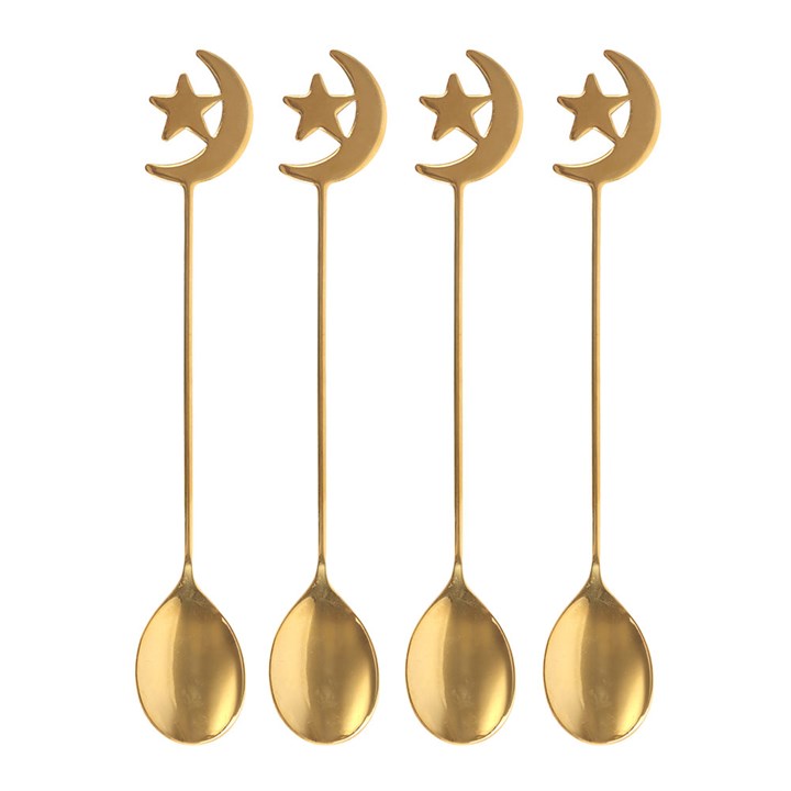 CELESTIAL MOON + STAR TEASPOON SET