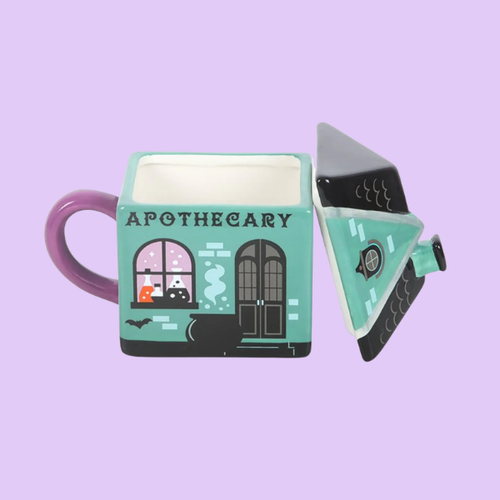 APOTHECARY SHOP LIDDED MUG