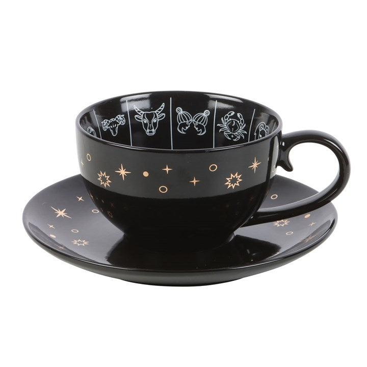 ASTROLOGY FORTUNE TELLING TEACUP + SAUCER