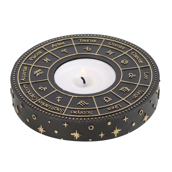 ASTROLOGY WHEEL TEALIGHT HOLDER