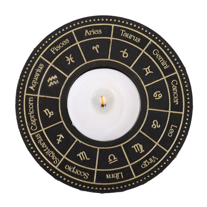 ASTROLOGY WHEEL TEALIGHT HOLDER