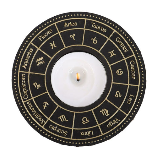 ASTROLOGY WHEEL TEALIGHT HOLDER