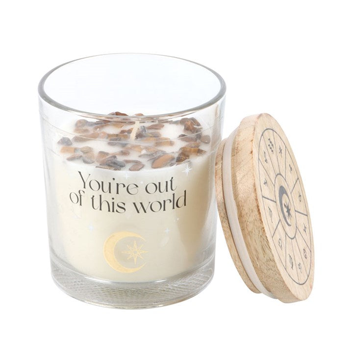 "YOU'RE OUT OF THIS WORLD" CRYSTAL CANDLE