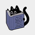 BLACK CAT BOOK LOVER PIN