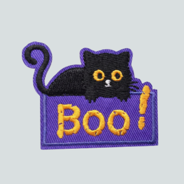 BLACK CAT BOO PATCH