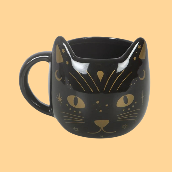 BLACK CAT MAGICK FACE MUG