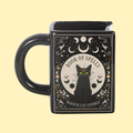 BLACK CAT MAGICK SPELL BOOK MUG