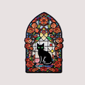 BLACK CAT STAINED GLASS PIN