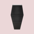 BLACK COFFIN DISPLAY SHELF