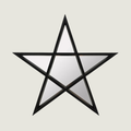 BLACK PENTAGRAM WALL MIRROR