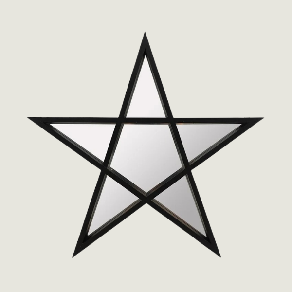 BLACK PENTAGRAM WALL MIRROR