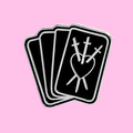 BLACK TAROT CARDS PIN