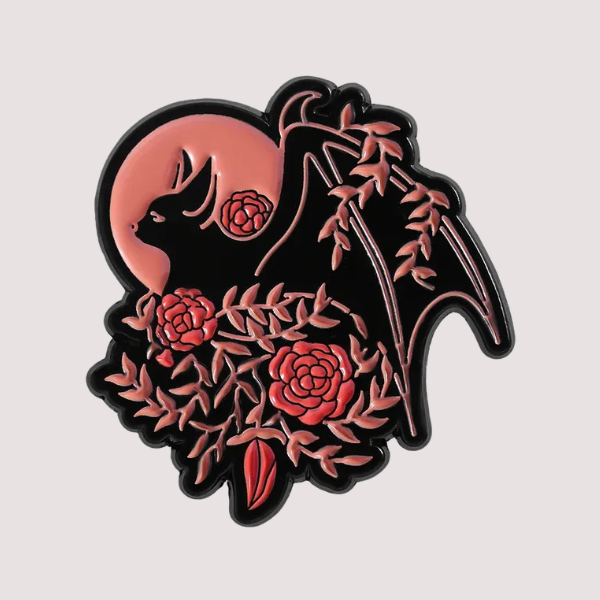 BOTANICAL BAT PIN