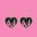 BURNING HEART EARRINGS