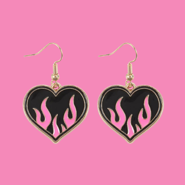 BURNING HEART EARRINGS
