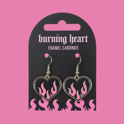 BURNING HEART EARRINGS