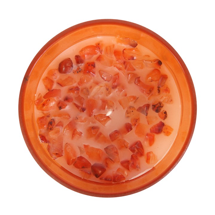 SACRAL CHAKRA CRYSTAL CANDLE