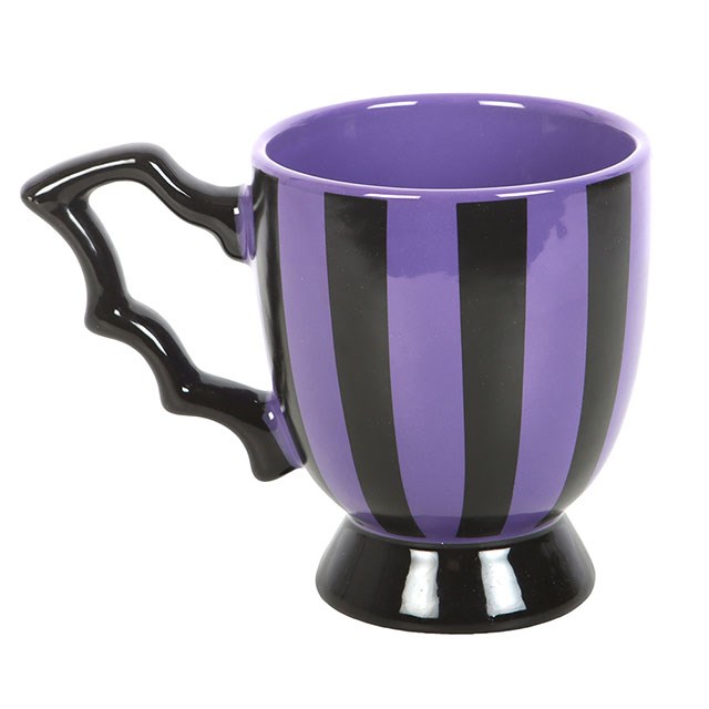 PURPLE STRIPED BAT WING TEACUP